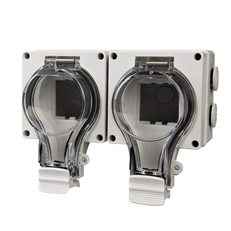 IP66 New Series Vandtæt Socket 2 Gang Socket Tom Shell