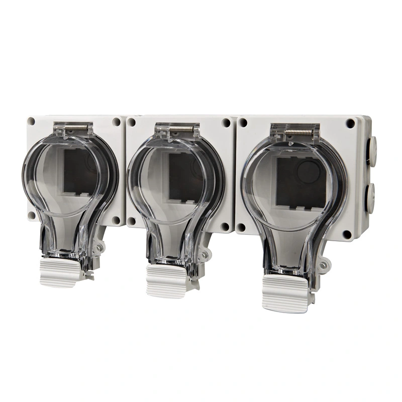 IP66 New Series Vandtæt Socket 3 Gang Socket Tom Shell