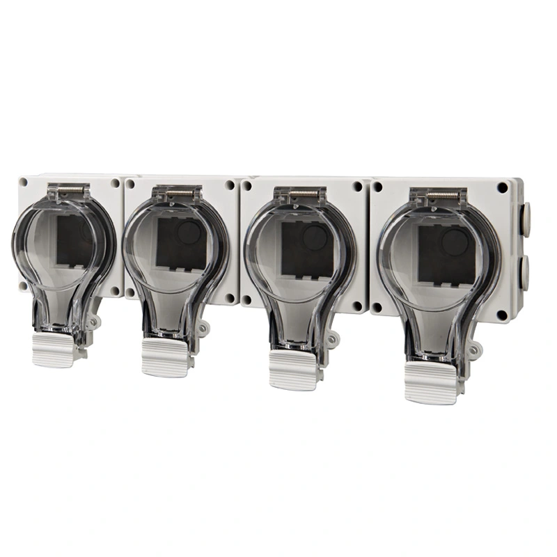 IP66 New Series Vandtæt Socket 4 Gang Socket Tom Shell