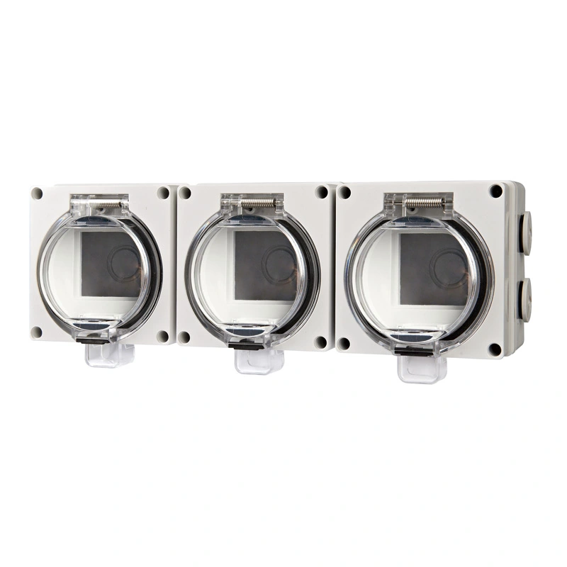 IP66 Series Vandtæt Socket 3 Moduler Tomt kabinet